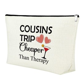 Cousins Gift Makeup Bag Trip Gifts Friendship Gifts for Cousins Funny Cousin Gifts Cosmetic Bag Friendship Weekend Gifts for Cousin Sister Friend Funny Gift for Sister Cousin Christmas Birthday Gift