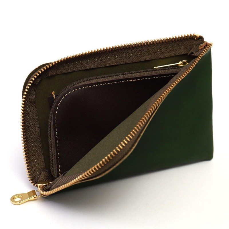 Agility affa Smart Wallet, L-Shaped Zipper, Cowhide Leather, Mini Wallet,