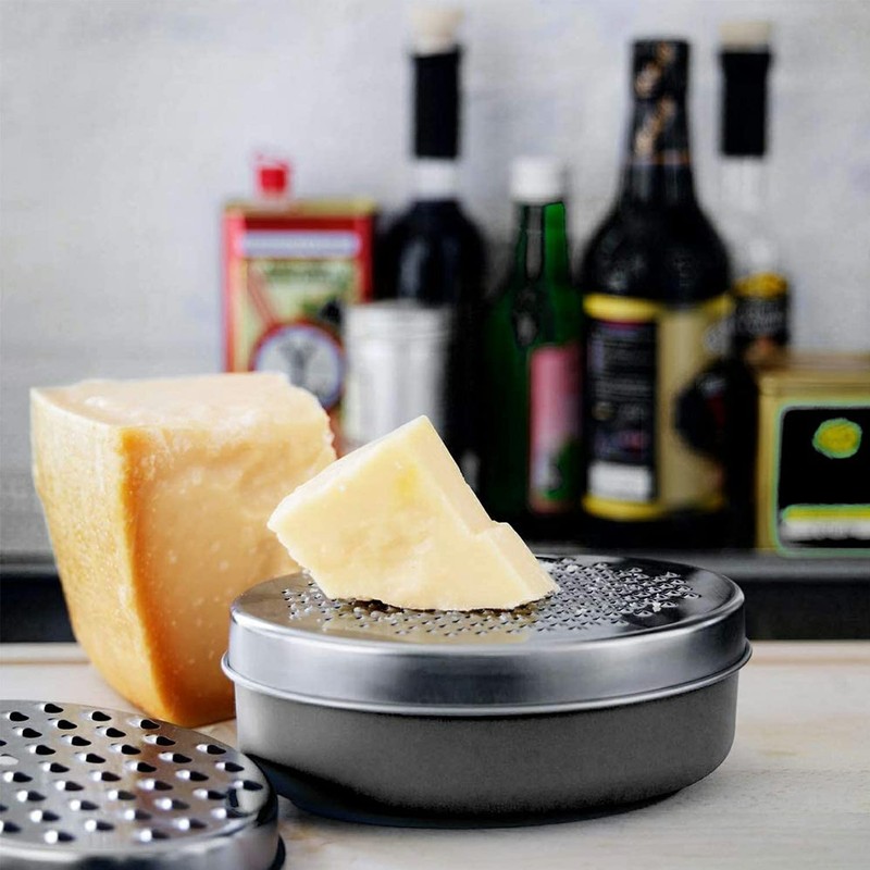 Kettion Cheese Grater with Airtight Storage Container,Cheese Shredder&Vegetable Grater(2-in-1)，Box Grater
