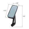 Motorcycle Black Rectangle Bobber Mirrors Blue Glass Rear View Mirrors