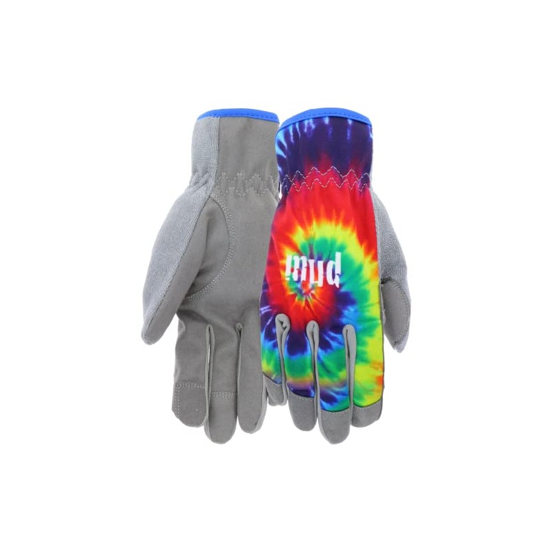 MUD Peace, Love Women's Garden Gloves, Synthetic Leather, Terry Cloth