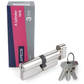 APECS Knob Cylinder Lock with Knob Cylinder Lock 95 (45C/50) mm for Door Lock Front Door with 3 Keys Model EC-95(45C/50)-C