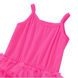 GSVIBK Baby Girl Layered Tutu Dress Sleeveless Tiered Tulle Dress Toddler Girls Multilayer Party Dresses 795 Rose 100