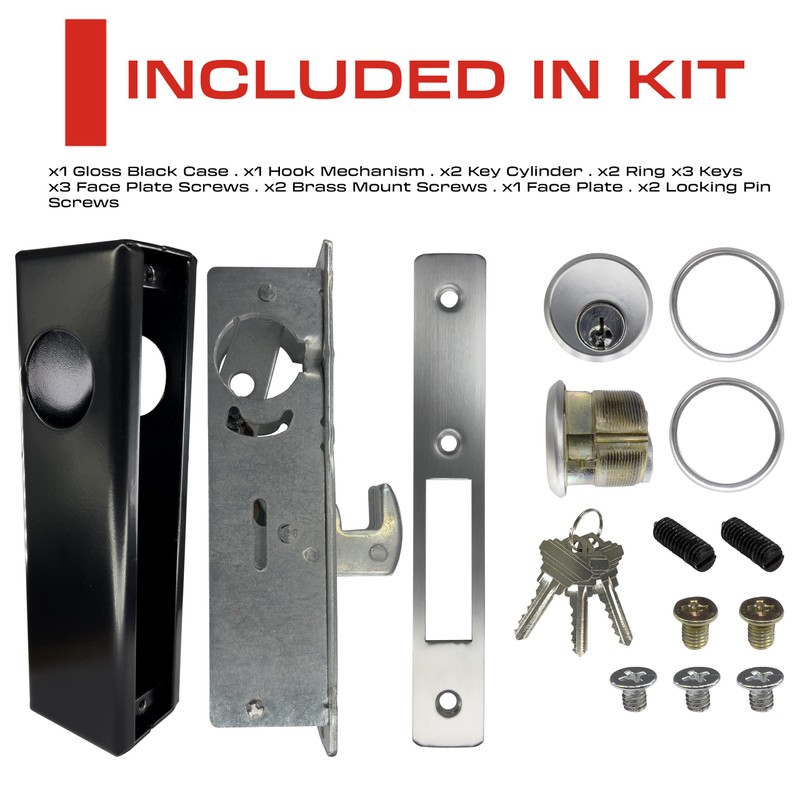 Sidco Supply Sliding Gate Lock - Hook Bolt Mortise Lock