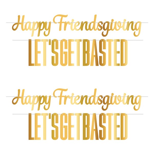 Beistle Foil Friendsgiving Streamer Set Pack of 2