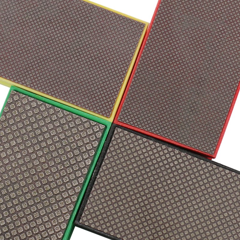 HOMESOM Electroplated Diamond Hand Polishing Pads 200 Grit Glass Grinding