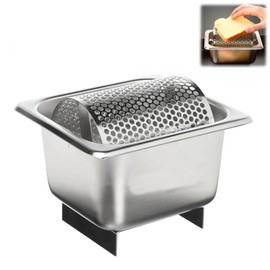 Butter Roller Belt with Stand, Butter Roller Tool Stainless Steel Buttering Tool, Rotary Buttering Kitchen Utility Gadget for Shop Kitchen Cornbread Steaks