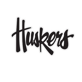 Craftique Nebraska Decal (Black Huskers Decal (3''4''6''12''), 6 in)