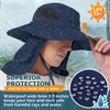EINSKEY Fishing Hat with Neck Flap, UV Protection Wide Brim