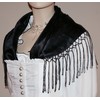 Silk cloth black dirndl costume cloth 75 x 75 cm
