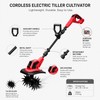Cordless Electric Garden Tiller for Soil Cultivation – Anti-Tangle Blades