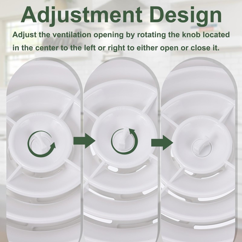 PATIKIL 3 Inch Round Air Vent Cover, 4 Pack ABS