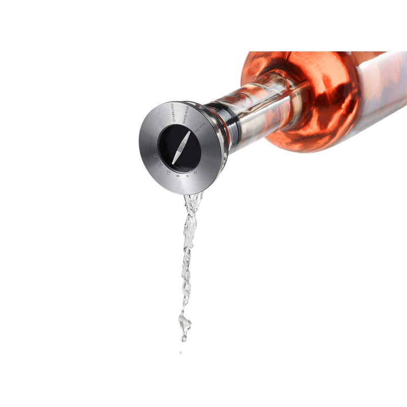 AdHoc Champ-Termómetro vino, tapón de Botella y vertedor INADHOC-FV44, Inoxidable