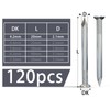 Pack of 120 Nails 20 mm Steel Nails Concrete for
