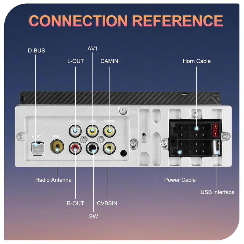 [Upgrade] 6.9 inch Single Din Touch Screen Car Radio with