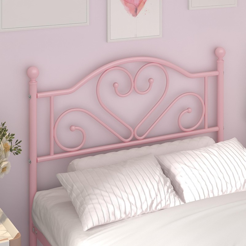 Weehom Twin Bed Frames with Headboard, Heavy Duty Metal Platform