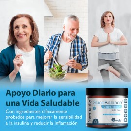 GlucoBalance GlucoReduce con Berberina, Canela, Cromo, Vanadio y Astragin - 2 meses - Frmula Premium de Ingredientes Naturales para Apoyo Nutricional 