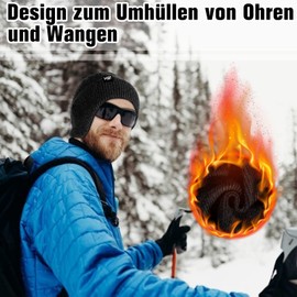 HASAGEI Winter Hat Breathable Knitted Winter Thermal Hat Soft Sports Hat Ski Hat for Men and Women Outdoor, black