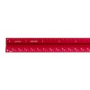 Alumicolor 3050-4 Aluminum Architect Solid Drafting Scale, 12IN, Red
