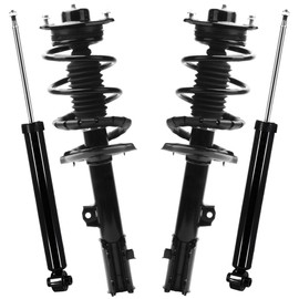 AutoShack Front Complete Strut & Coil Spring Assembly with Rear Shock Absorbers Set for Hyundai Tucson 2011-2016 Kia Sportage 2.4L AWD | Full-vehicle Suspension System Replacement Kit SUSPKG530