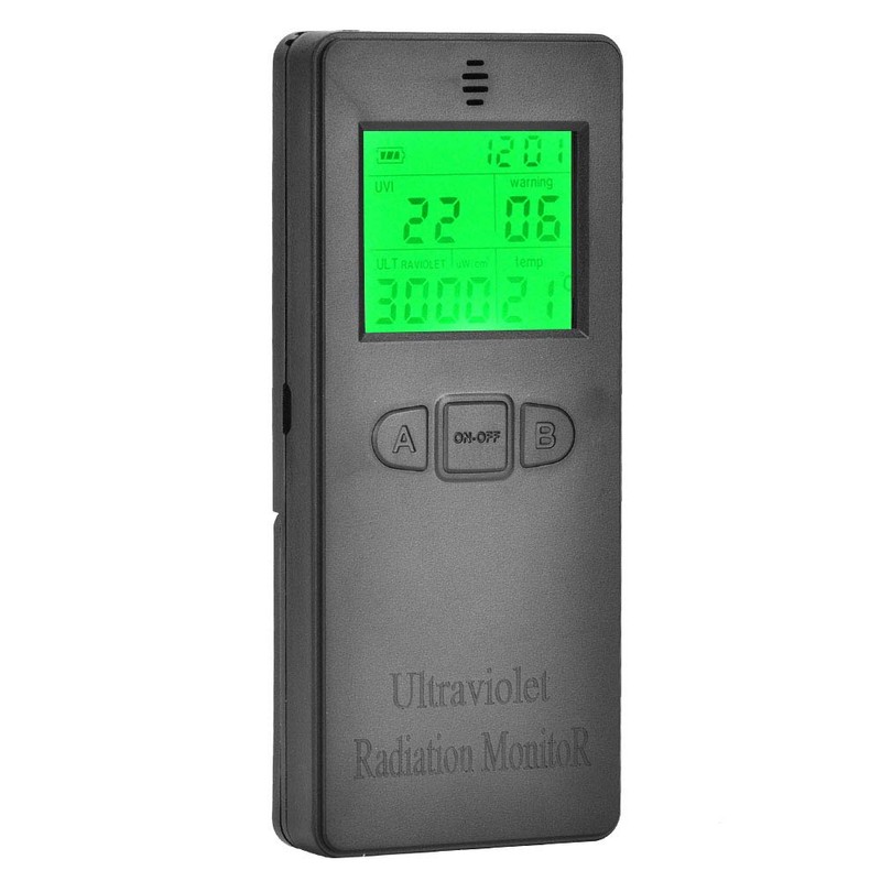 Fishawk Digital Ultraviolet Radiation Detector, Handheld Digital UV Index Sensor