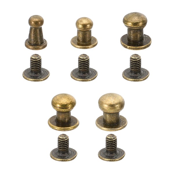 PATIKIL Leather Rivets, 50 Sets Round Button Head Studs Metal