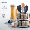 Kamenstein 20 Jar Revolving Spice Rack with Integrated Tool Caddy,