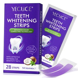 Purple Whitening Strips, Professional Teeth Whitening Strips 14 Packs 28 Pcs, Safe Non-Slip Dry Strip Technology for Whiter Teeth, 30 Minutes Fast Results, Non-Sensitive Formula,Fast-Result Products