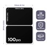 JIEHENG 100Pcs Large Black Labels for Storage Bins,6x4 Inch Removable