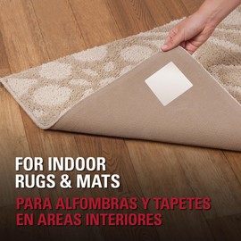 ROBERTS 50-547 Stay N' Place 4 in. x 4 in. Rug Tabs (4-Pack), White