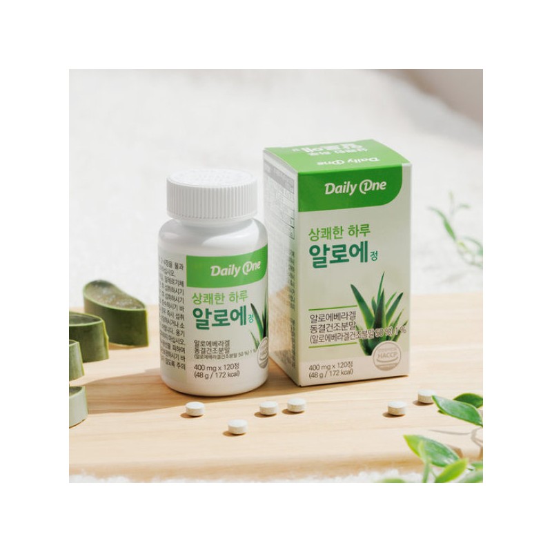 Daily One 데일리원 상쾌한 하루 알로에정 600mg X 120정 5통