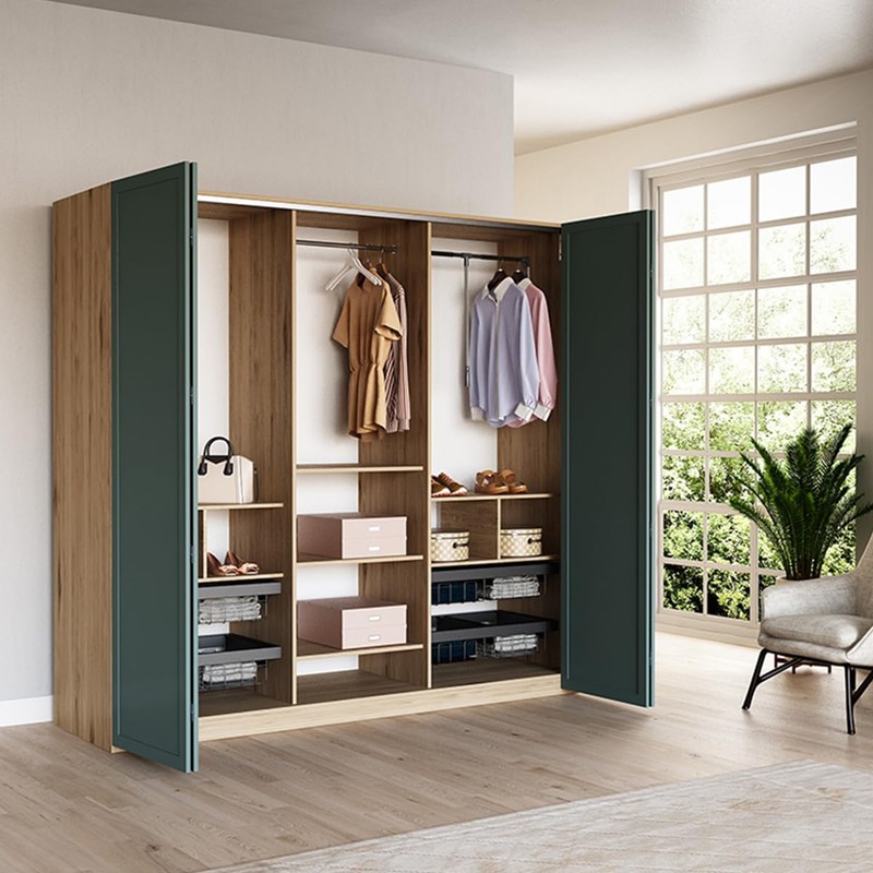 Bifold Door Hardware Set, with 36” Track, Aluminum Sliding Cabinet