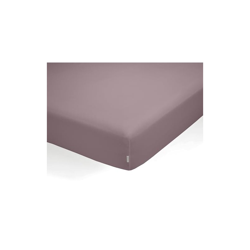 Sábana bajera adjustable de algodón orgánico color néctar. Cama de