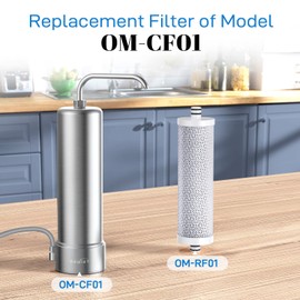 OEMIRY Replacement Filter for OM-CF01 Countertop Water Filter, Lasts Up to 9 Months, 1 Pack