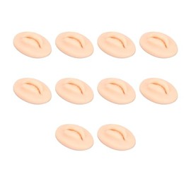 Labios Falsos, 10PCS Silicona Flexible 3D Boca Abierta Fácil de Aplicar Color Labios de Práctica para Tatuaje Modelo Portátil de Labios de Silicona Altamente Reproducibles (Color de piel claro)