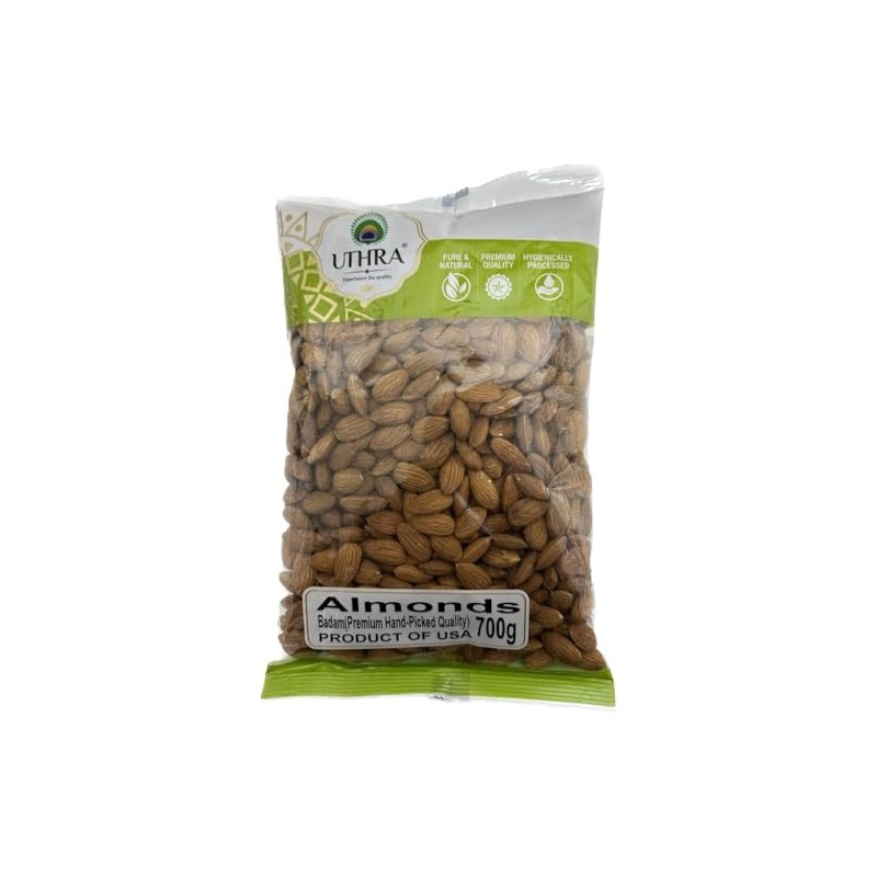 Uthra Raw Almonds 700g | Whole Almonds for Healthy Snacking