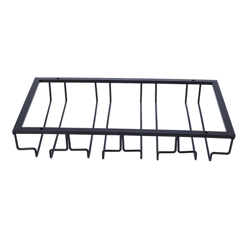 Black Wine Glass Storage Rack Organizer Hanger Holder Kitchen Bar