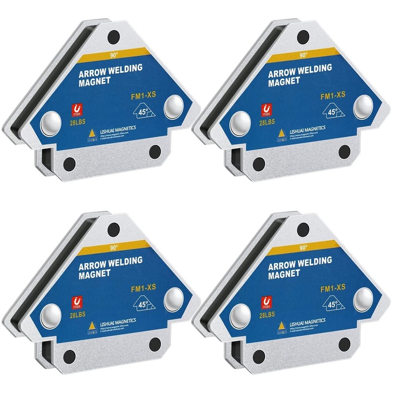 4Pcs Welding Magnets 28lbs Magnetic Welding Holder Metal Positioning Arrow