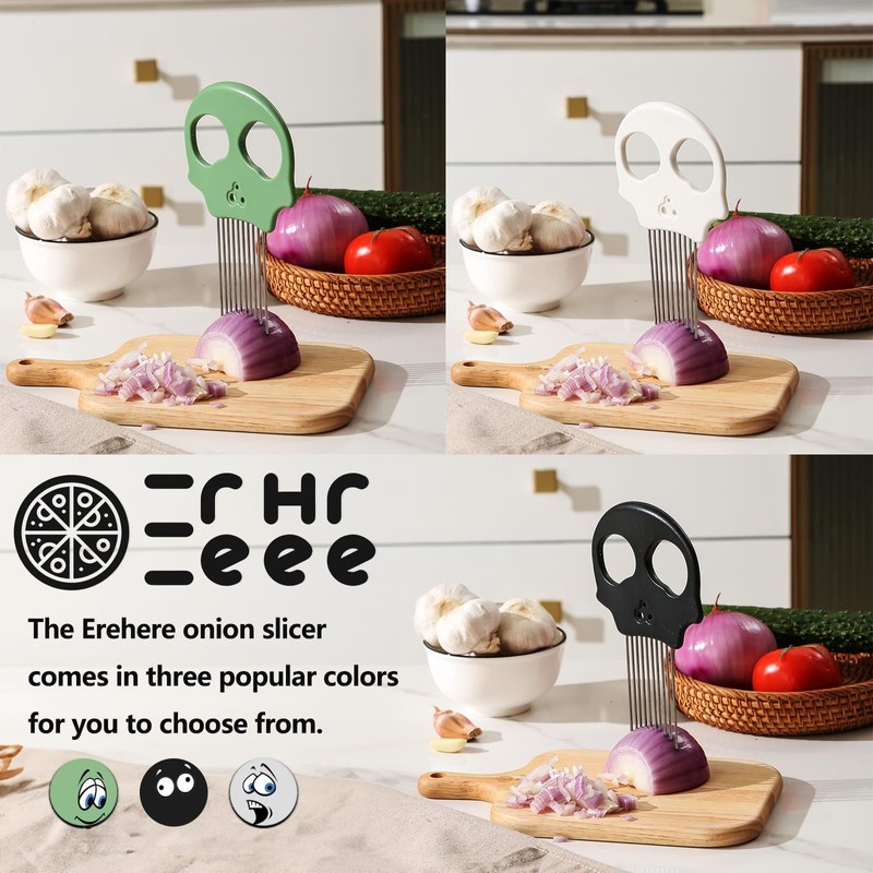 Erehere Stainless Steel Onion Cutter & Egg Slicer – Multi-Function
