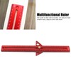 Woodworking T Track Ruler Multifunctional Aluminum Alloy Portable Wood Measuring