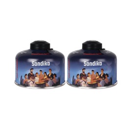 Sondiko Isobutane Fuel Canister 100g 2 Pack, Camping Stove Fuel, Butane Camping Propane Mixture Blend Camping Fuel Gas