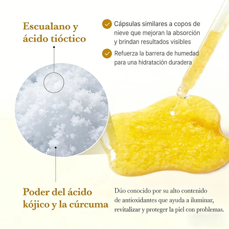 Suero Iluminador Antimanchas Kójico Curcuma Niacinamida 30 M