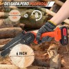 Mini Motosierra Electrica Inalambrica Mano Portatil 6 Inch Color Naranja