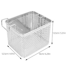 PRETYZOOM Fryer Basket Stainless Steel Metal Basket Metal Baskets Filter French Fries Frying Strainer Frying Basket for Potatoes Food Fried Mesh Stainless Steel