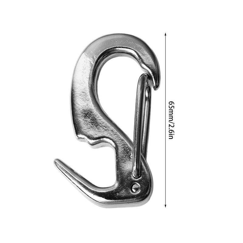 2 Pcs Stainless Steel Spring Hook 65mm Rust Prevention Spring