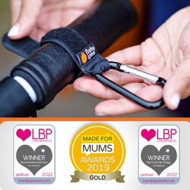Baby Uma Pram Hook for nappy Changing Bags - Pram Bag Hook, Pram Hanger, Carabiner Hook for Handbags, Universal Fit, Pack of 2