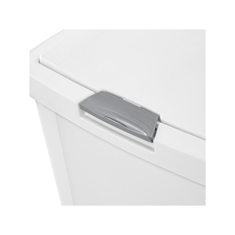 STERILITE 10458004 Touch Can, White, 13 Gallon