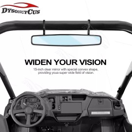 DYSO Fit 19-UP Honda Talon 1000R 1000X UTV Rear Wide View Center Mirror 2" Bar Clamps