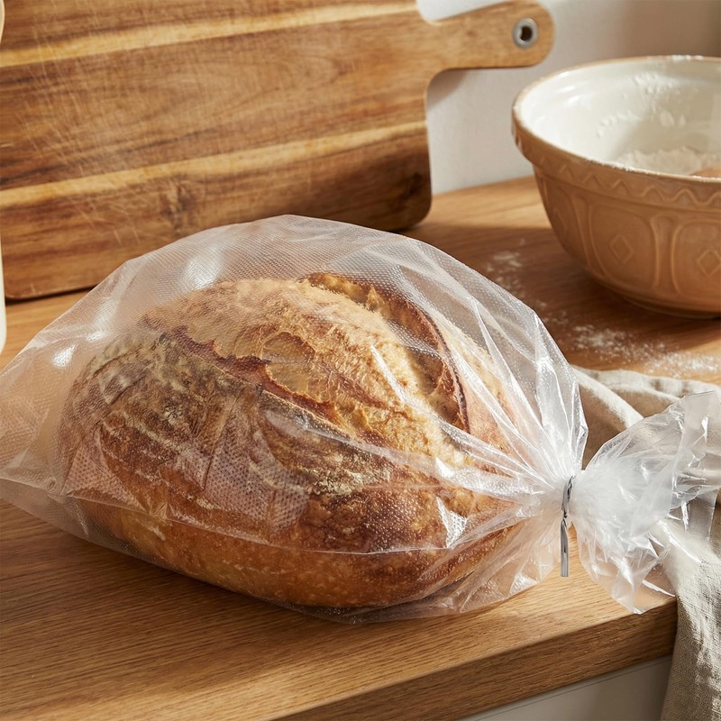3 Rolls 3 Sizes Plastic Produce Bags, Clear Plastic Produce