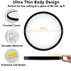 LED Flush Mount Ceiling Light Fixture, 9inch Modern Black Light,